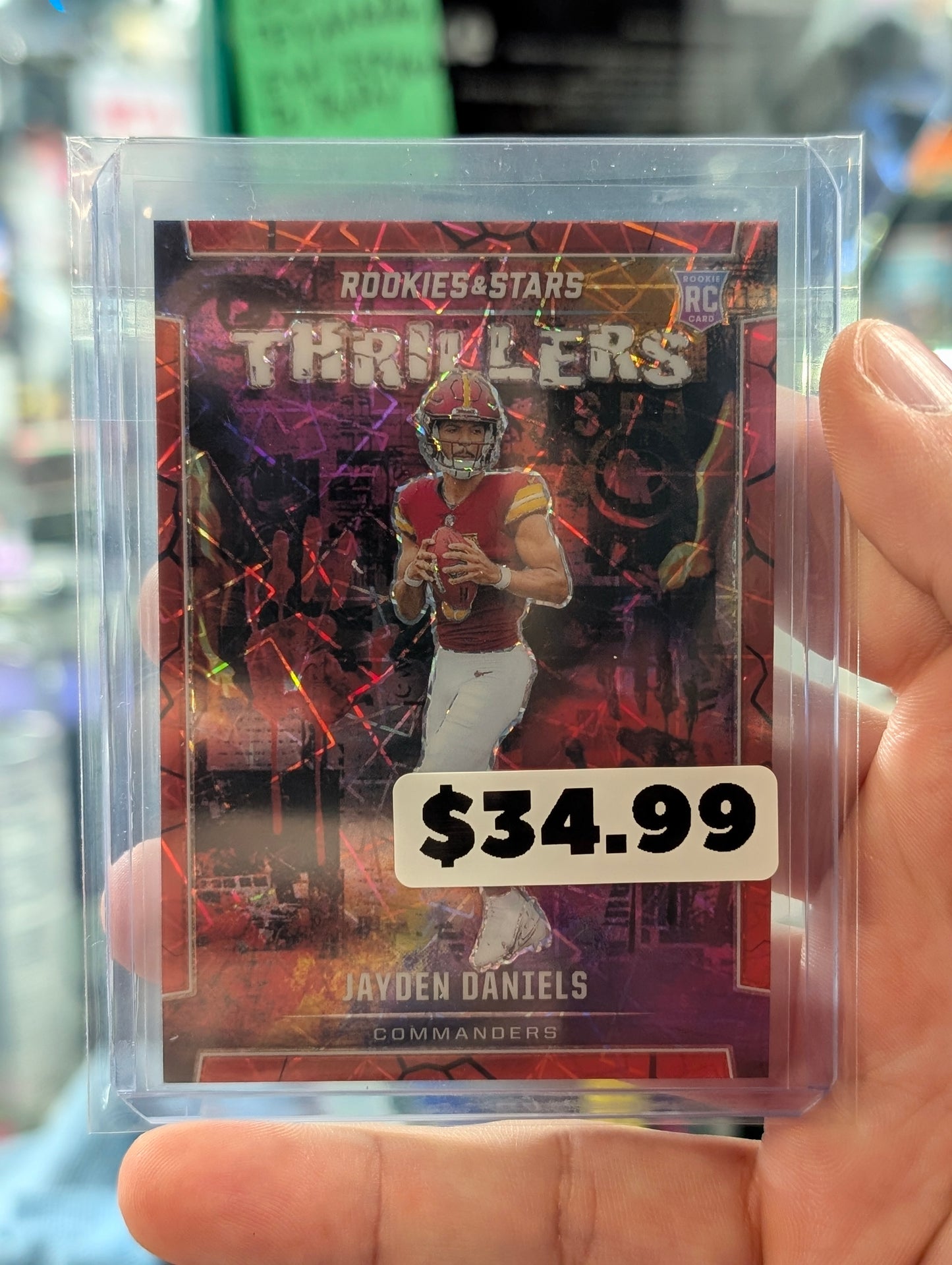 Jayden Daniels Thrillers Red Lazer Silver Prizm RC (TI)