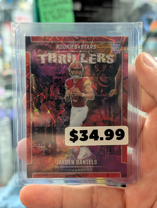 Jayden Daniels Thrillers Red Lazer Silver Prizm RC (TI)