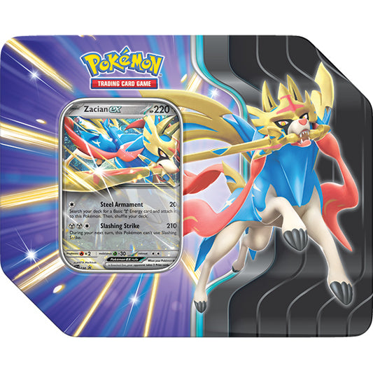 Zacian ex Slashing Legends Tin *Pre-Order* 5/16/25 release