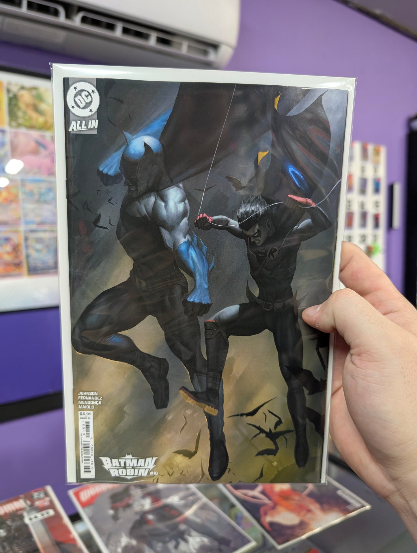 Batman & Robin #18 Aaron Battling Variant Cover 2/15/25 Release