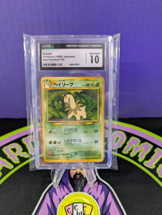 Bayleef 1999 Japanese Neo Premium File CGC 10