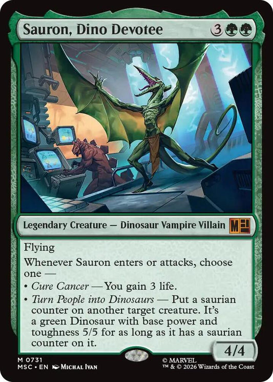 Sauron, Dino Devotee - Commander: Marvel Super Heroes (MSC)
