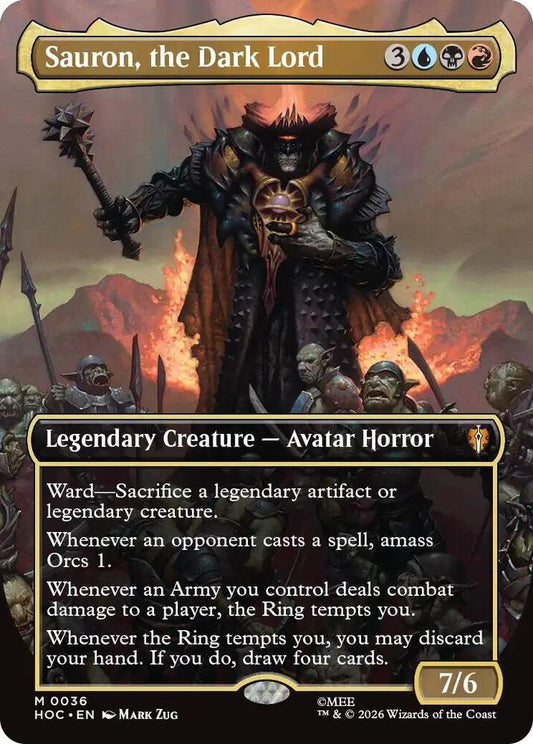Sauron, the Dark Lord (Borderless) - The Hobbit: Eternal-Legal (HOC) FOIL
