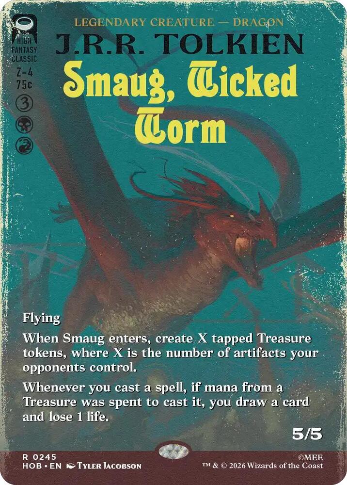 Smaug, Wicked Worm (Borderless) - The Hobbit (HOB) FOIL