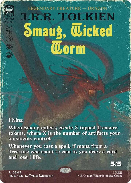 Smaug, Wicked Worm (Borderless) - The Hobbit (HOB) FOIL