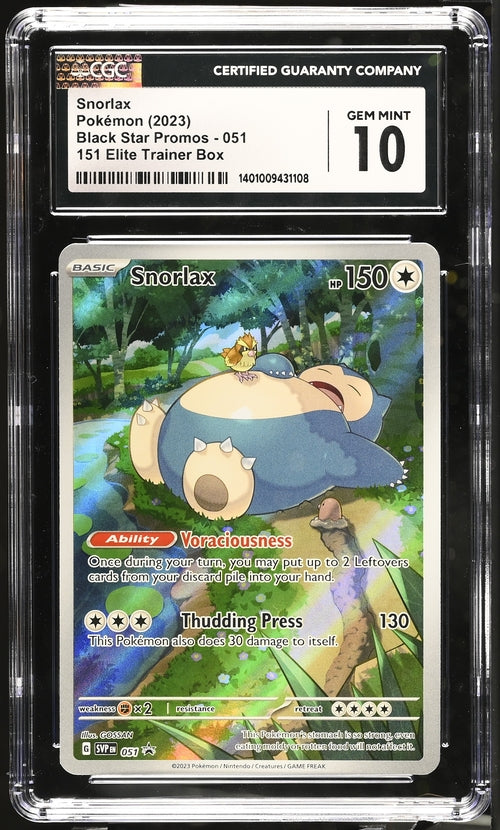 Snorlax Black Star Promo 051 CGC 10