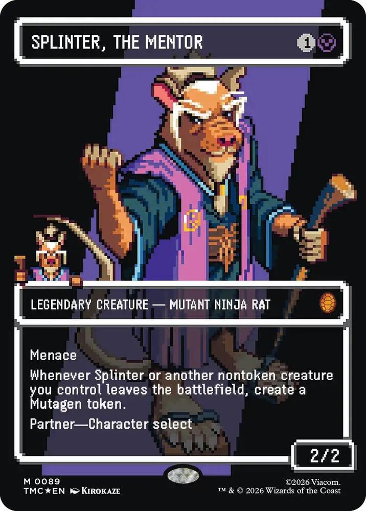 Splinter, the Mentor (0089) (Borderless) (Surge Foil) - Commander: Teenage Mutant Ninja Turtles (TMC)