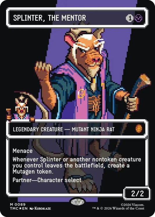 Splinter, the Mentor (0089) (Borderless) (Surge Foil) - Commander: Teenage Mutant Ninja Turtles (TMC)