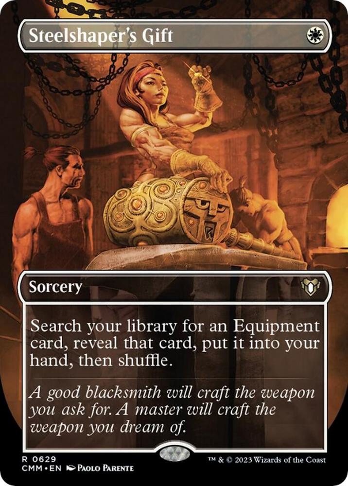 Steelshaper's Gift (Borderless) - Commander Masters (CMM) Foil