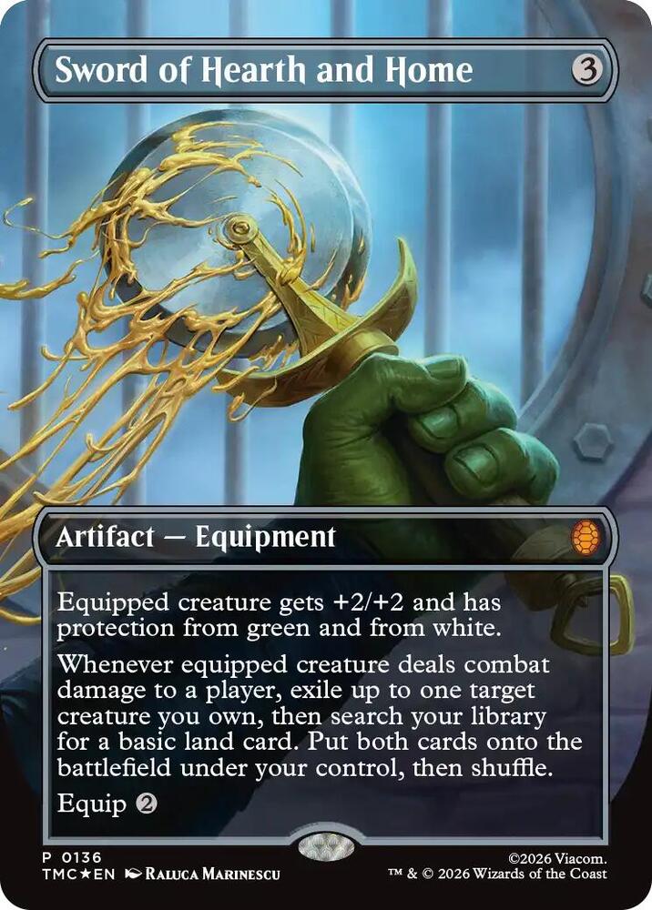 Sword of Hearth and Home (Borderless) - Commander: Teenage Mutant Ninja Turtles (TMC)