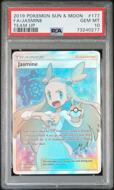 Jasmine 2019 Pokemon Sun & Moon Team Up PSA 10 177/181