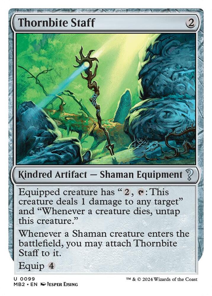Thornbite Staff (White Border) Mystery Booster 2 099