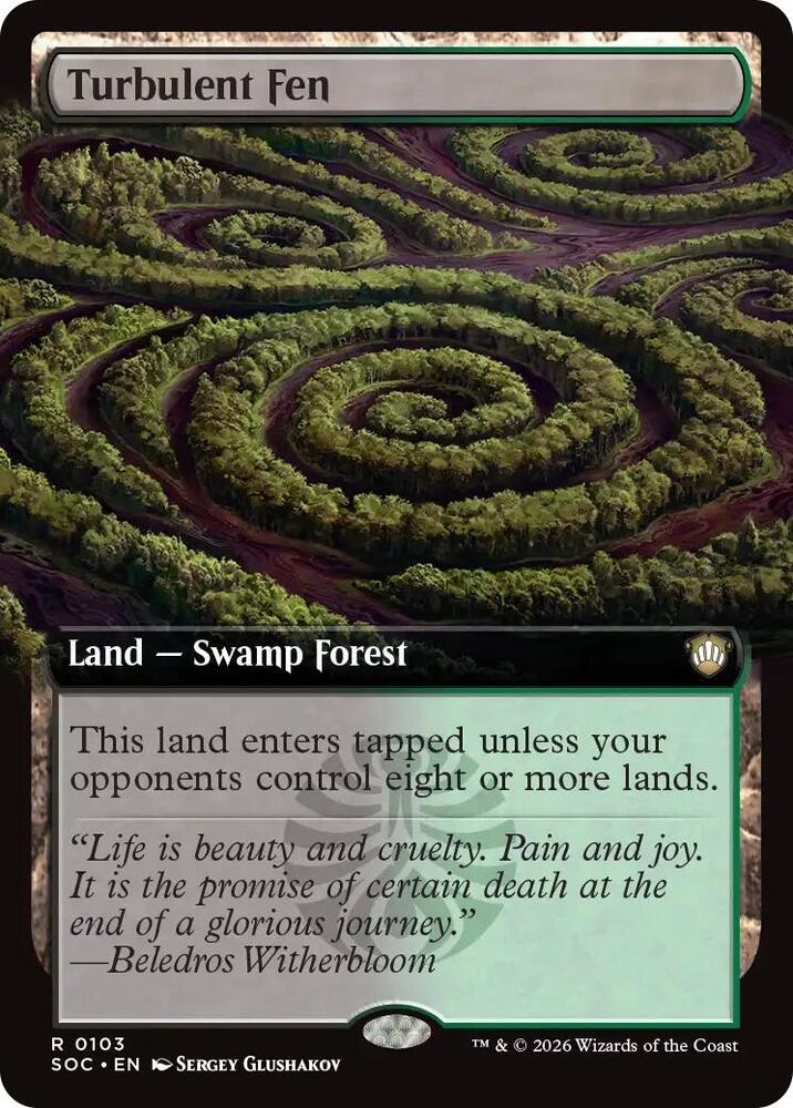 Turbulent Fen (Extended Art) - Commander: Secrets of Strixhaven (SOC)
