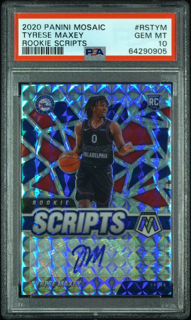 Tyrese Maxey 2020 Rookie Scripts Auto PSA 10