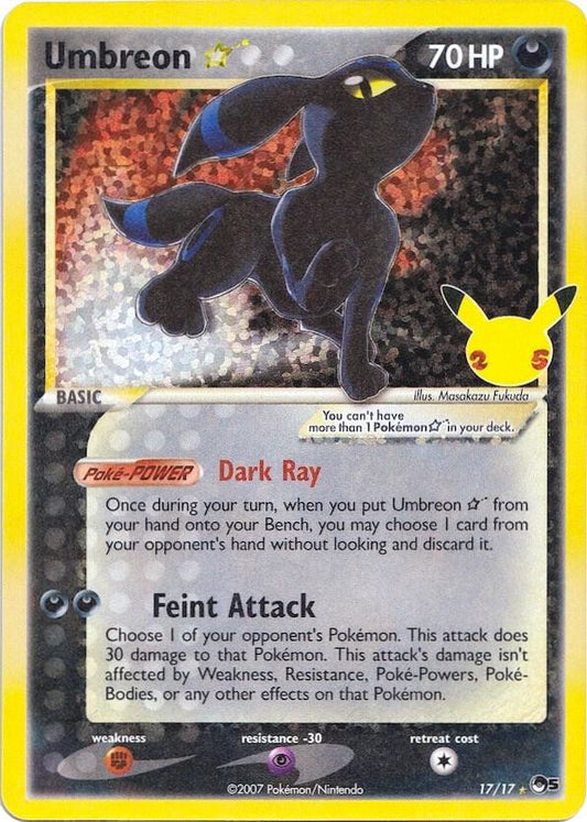 Umbreon Gold Star Celebrations Classic Collection 17/17
