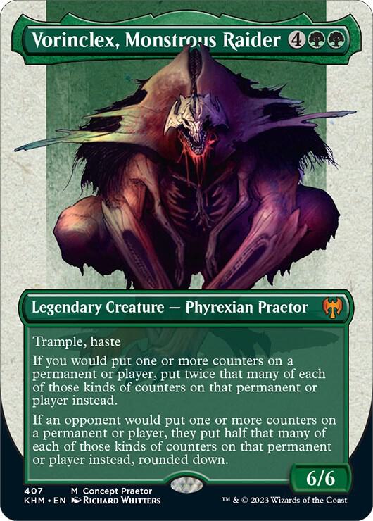 Vorinclex, Monstrous Raider (Concept Praetor) (Step-and-Compleat Foil) - Phyrexia: All Will Be One (ONE) Foil #407