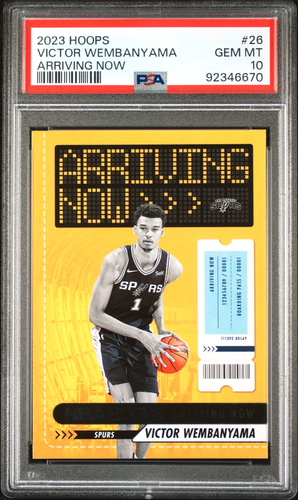 VIctor Wembanyama 2023 NBA Hoops Arriving Now RC PSA 10
