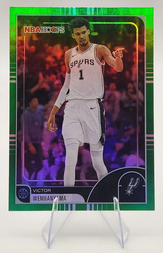 2026 Topps NBA Hoops Victor Wenbanyama Green Foil Holo