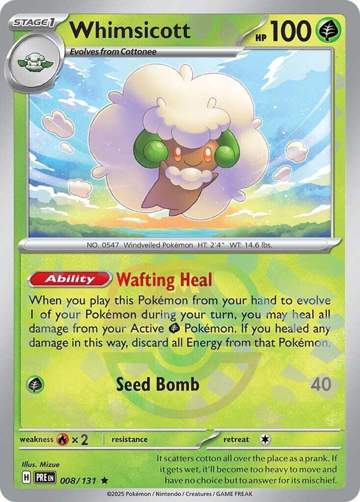 Whimsicott (Master Ball Pattern) - SV: Prismatic Evolutions (PRE) 008/131